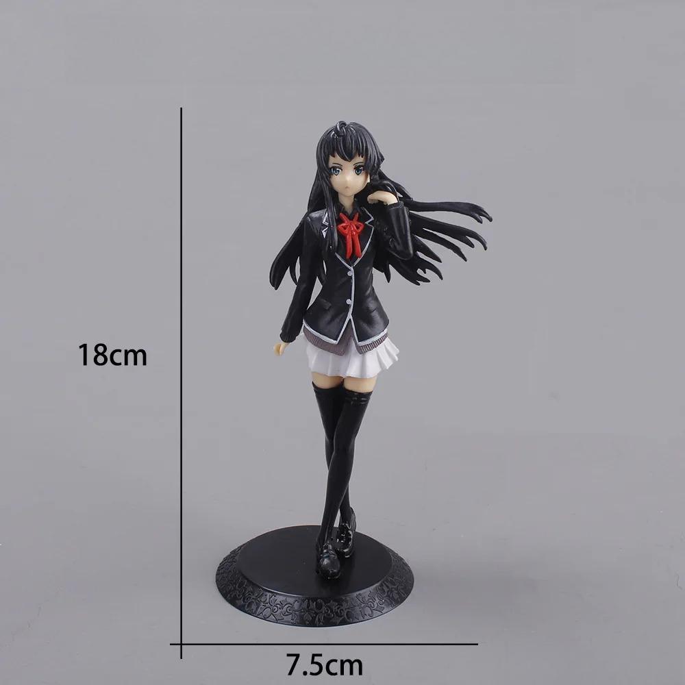18CM Anime Yahari Ore No Seishun Love Comedy Wa Machigatteiru Kan Figure Yukinoshita Yukino Figure School Clothes Ver Model Toy