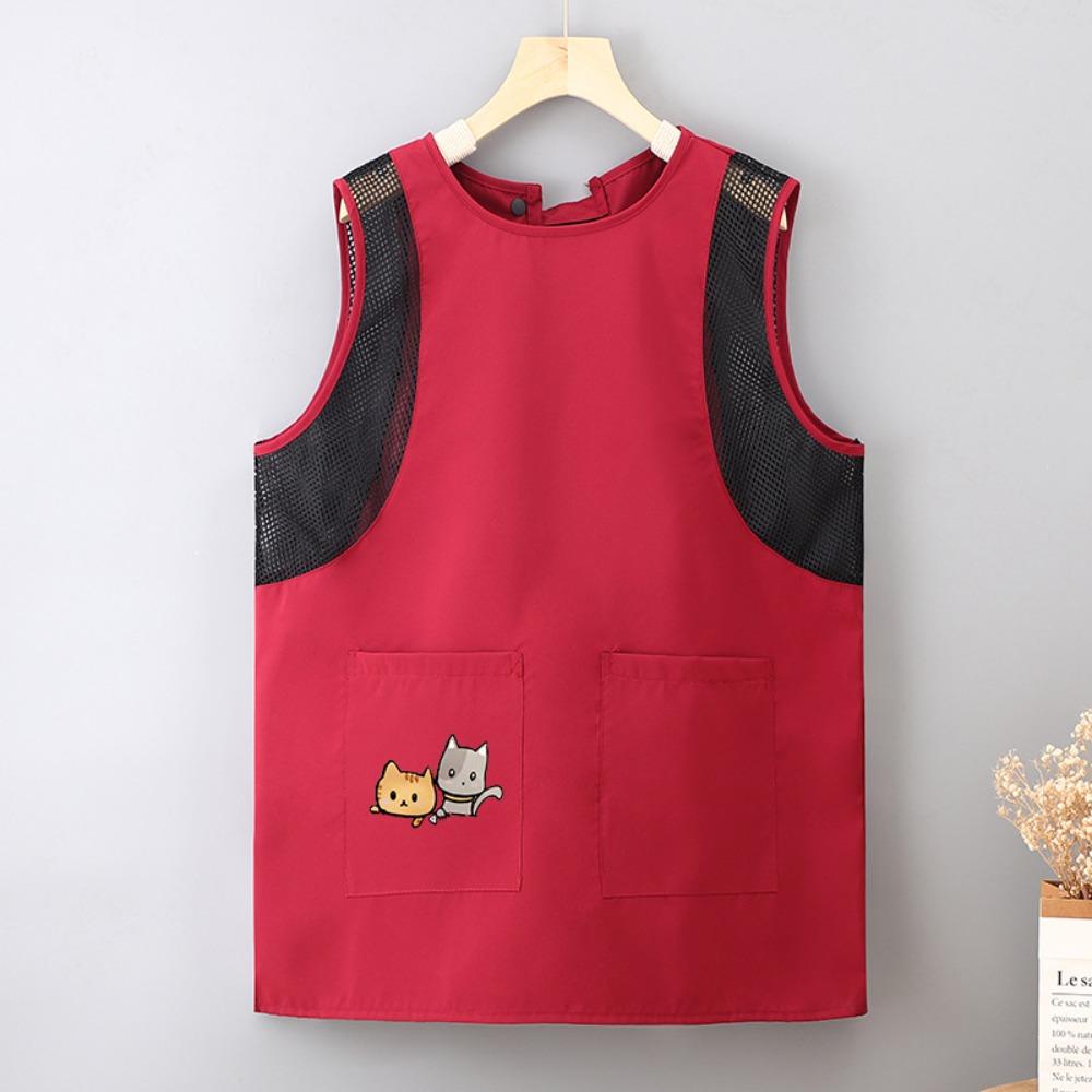 

Дышащий фартук без рукавов Защищающий от грязи Униформа для кофейни Модный фартук для выпечки