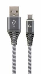 Gembird CC-USB2B-AMCM-1M-WB2 USB cable 1m USB 2.0 USB A USB C Grey, White