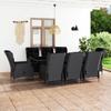 Day and Night - Day and Night Garden Dining Set 9 Pieces with Dark Gray Synthetic Rattan Cushions