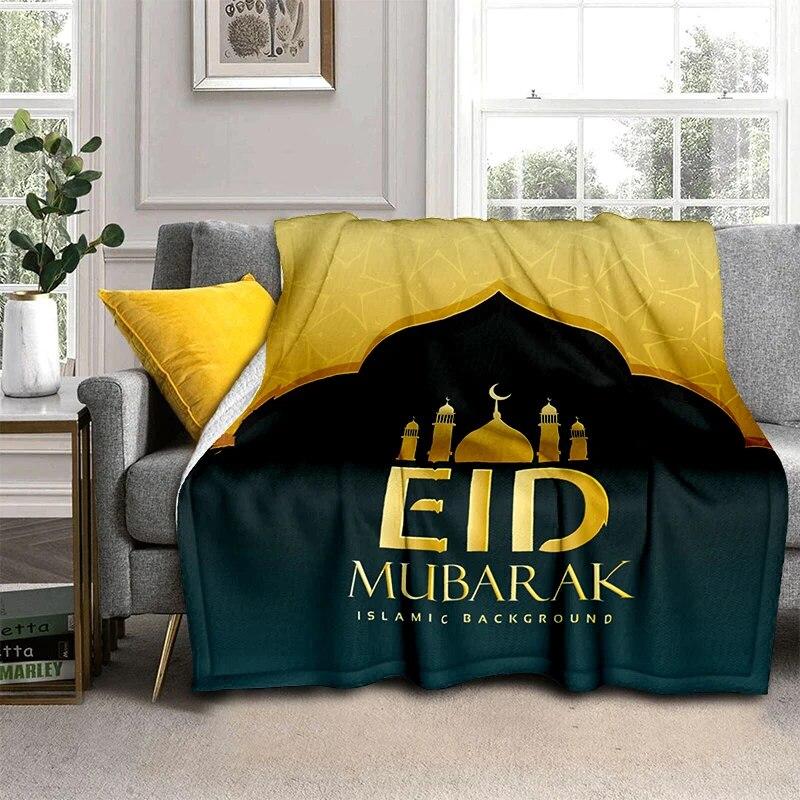 Müslüman Namaz HD Yumuşak Peluş Yatak Atma Karikatür Piknik Ince Battaniye Modern Flanel Battaniye Kapak Gedruckt Bettdecke Geschenk