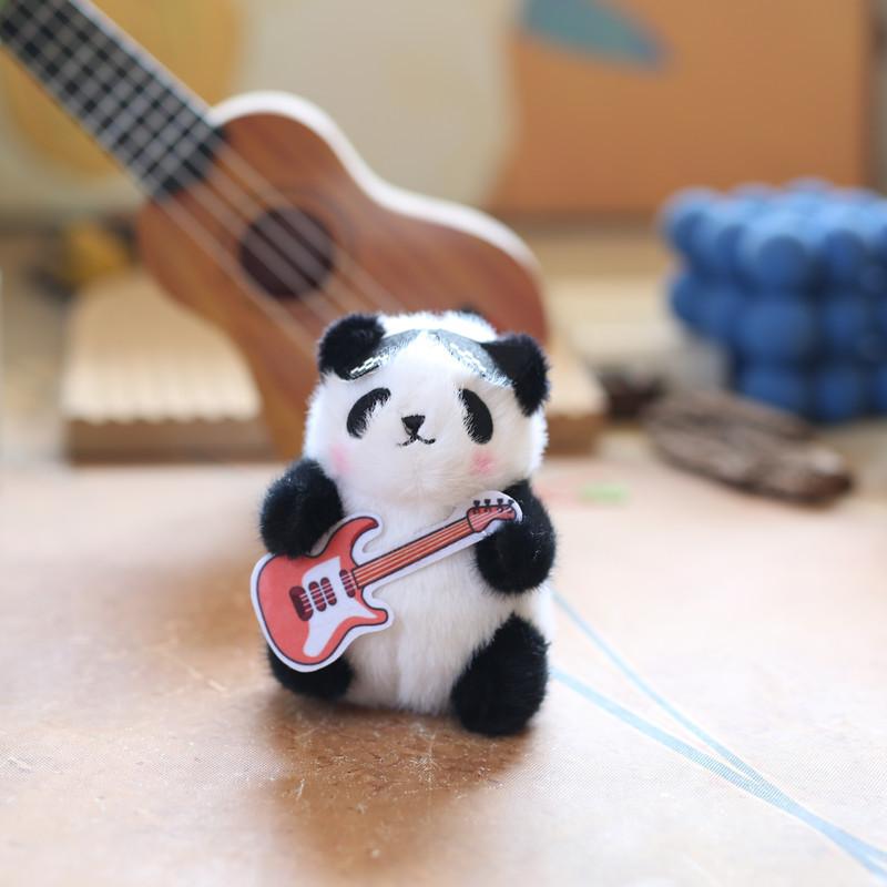Adorable Panda Plush Toy Keychain Cute Bear Doll Bag Charm Soft Stuffed Animal