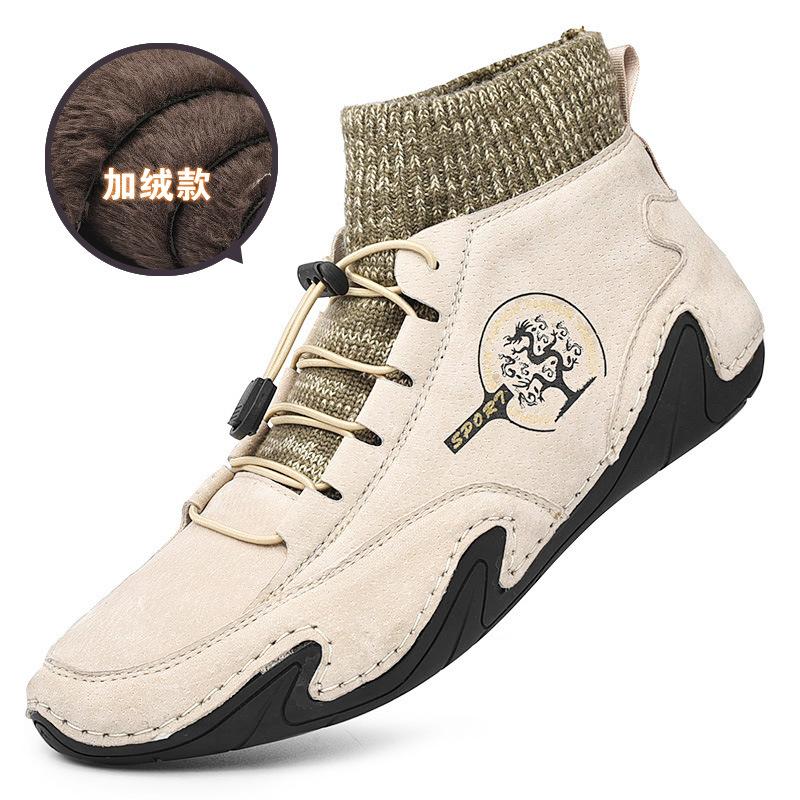 

Autumn large size British Martin boots men s socks high-top shoes men s shoes medium-top retro casual men s short boots 48