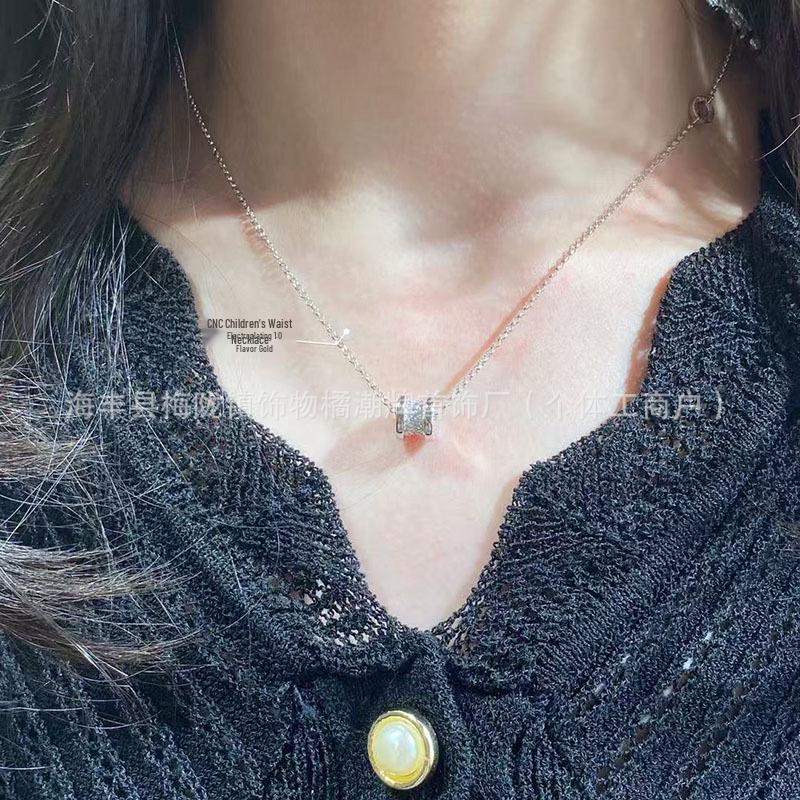 Baojia Diamond Little Waist Unisex Clavicle Necklace