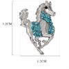 Vintage Enamel  Galloping War Horse Zodiac Brooch Pins Women Men  Clothing Accessories Suit Lapel Corsage Gift