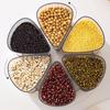 360-Degree Rotating Grain Dispenser Dry Food Storage Bin with Lids Cereal Dispenser with 6 Sealed Containers for Rice Flour Oats Pantry Countertop