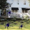 Halloween Spider Decorations Light Up Giant Spider Glowing Black Spider for Indoor Outdoor
