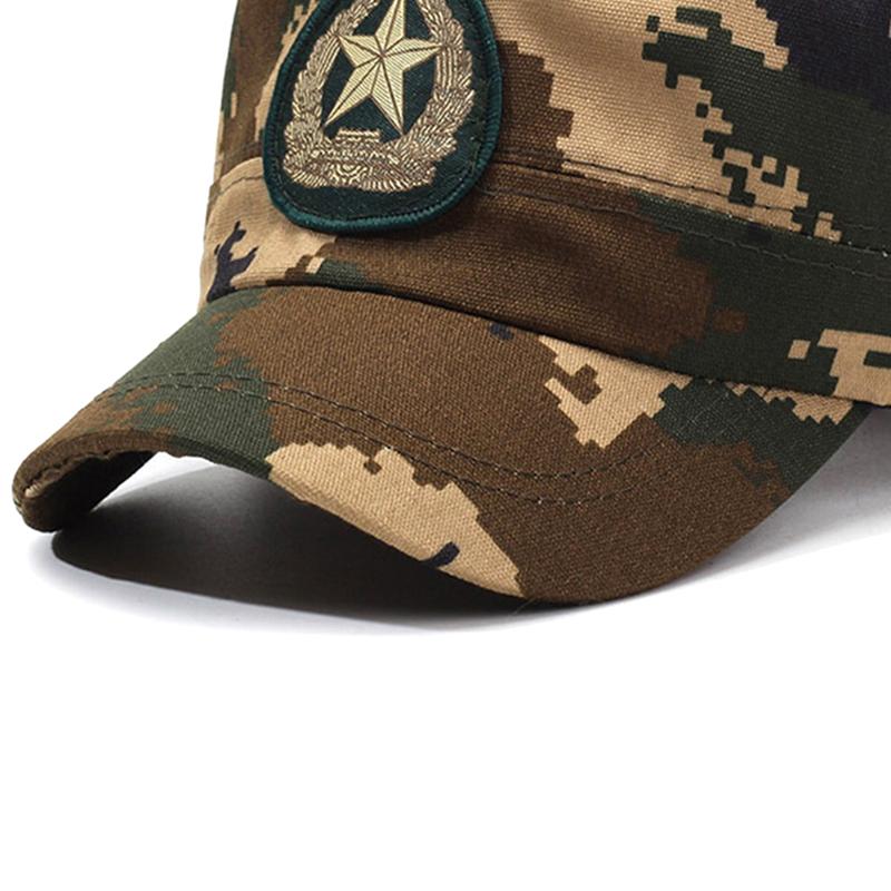 Camouflage Army Hat Men Women Baseball Cap Camo Military Cadet Outdoor Sport Adjustable Combat Flattop Sun Cap