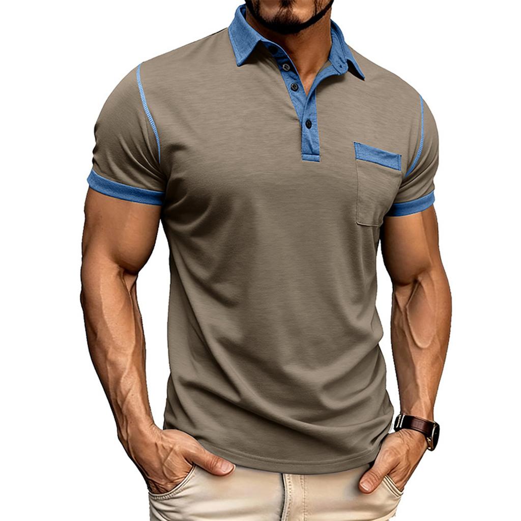 Men's Casual Button-Down Collar Short-Sleeve Shirt