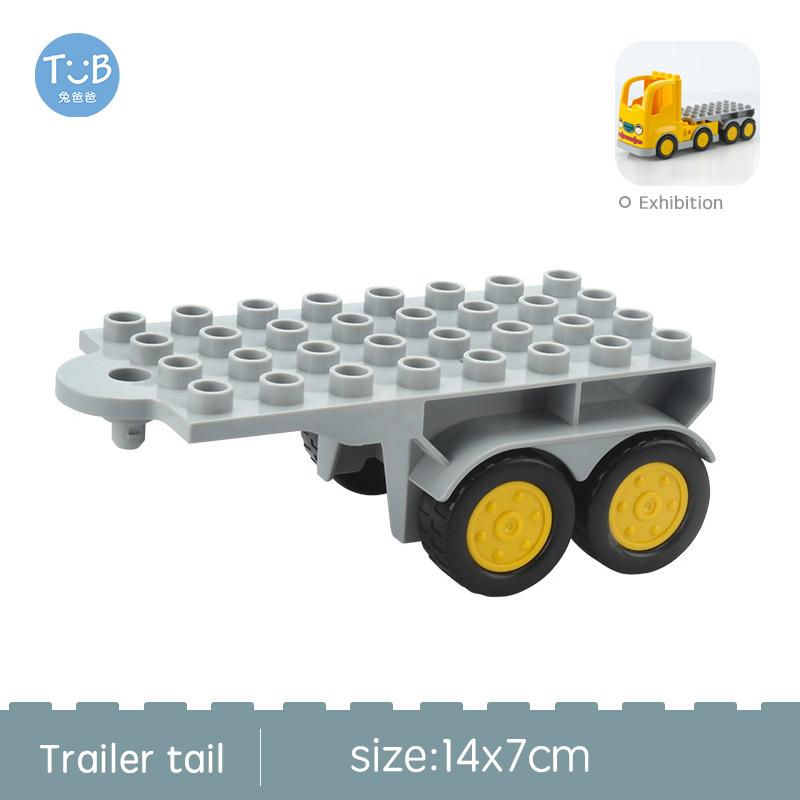 Big Size Building Blocks Sports Car Bus Jeep Truck Accessories Bricks Compatible with Duplos Children DIY Parts Kids Toys Gift