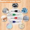 12 PCS Long Head Deep Hole Marker Pens, 20mm Long Nib Markers, Waterproof Quick Drying Colorful Carpenter Marking Tool for Office Supplies,