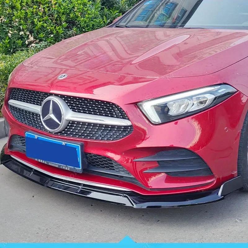 Front Lip Bumper Blade Guard Protector Cover for Mercedes Benz A Class W177 V177 2018-2023 Front Lower Spoiler Spoiler Diffuser