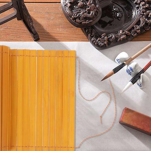 Tofficu Handmade Bamboo Calligraphy Slips, Blank Scrolls for Children, Practice, and Display, 45x24cm