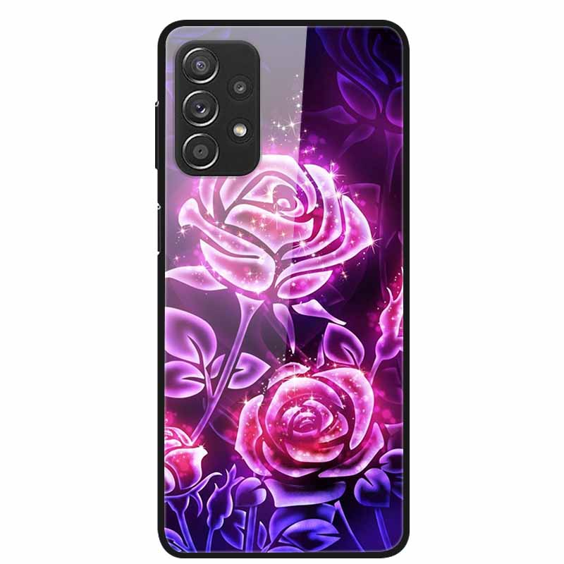 For Samsung A52 5G 4G Cases A52s 5G Tempered Glass Hard Back Cases For Samsung Galaxy A52 5G Phone Covers Funda A 52s 2022 A528B