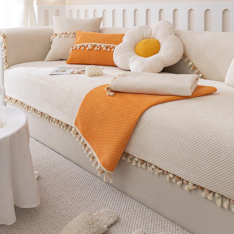 

Fresh Sofa Cushion Cover Non-Slip Backrest Towel Universal Four Seasons Soft Slipcover for All Sofas 70*70cm