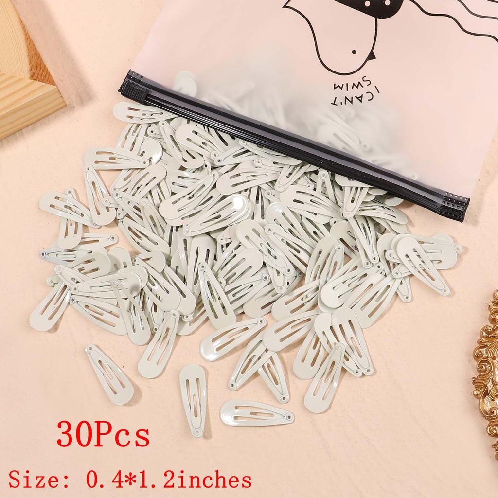 30Pcs/Set New Women Girls Cute Colorful Waterdrop Shape Hairpin Sweet Hair Clips Barrettes Slid Clip Fashion Hair Accessories