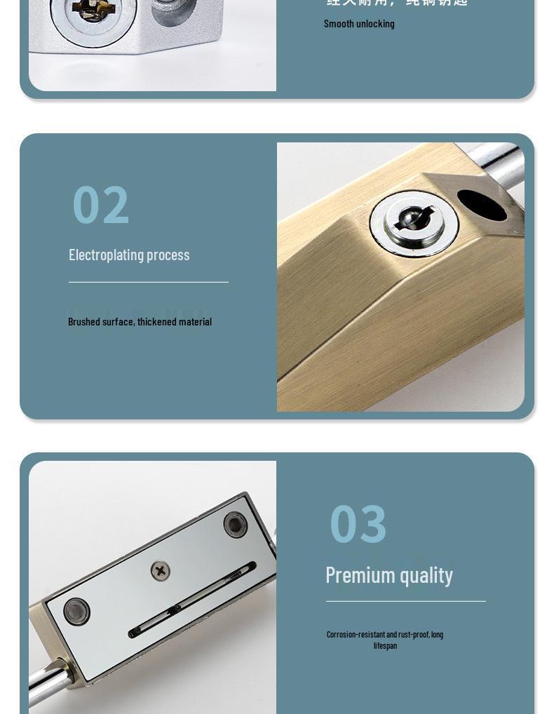 Zăvor cu cârlig din aliaj de aluminiu pentru podea și ușă rotativă din lemn