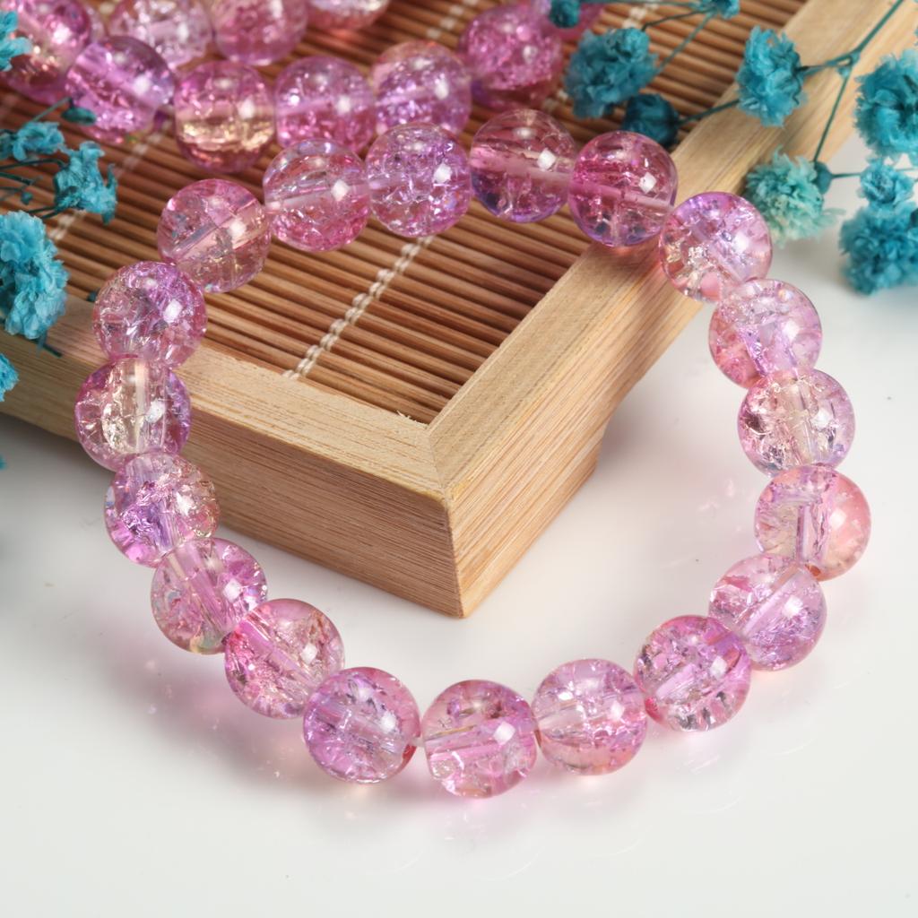 10mm Round Glass Beads Finished Bracelet Creative Design Bead Handmade Modern Mixed Style Trend Hand Jewelry for Women