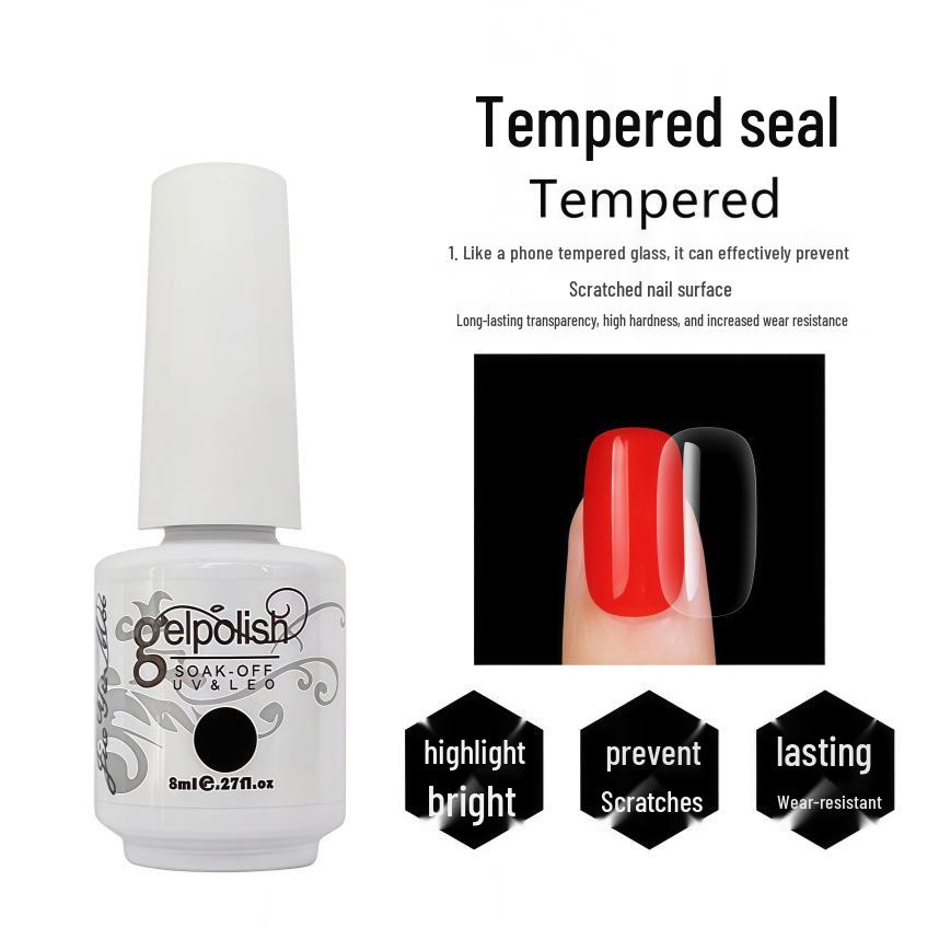 Nail Art Gel Set: Removable Base, Strengthening Gel, Matte Top Coat, No-Wipe Adhesive Gel Polish