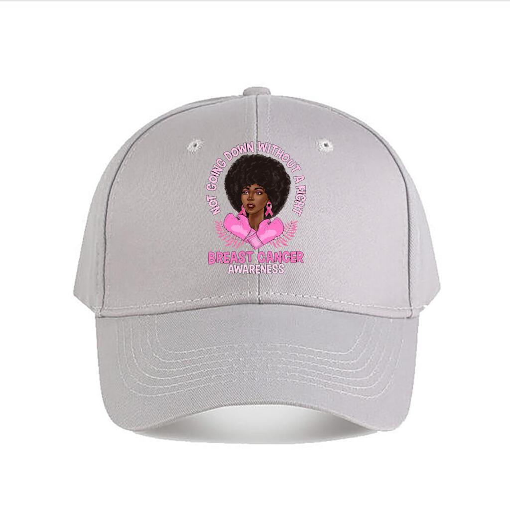 Breast Cancer Awareness Fight Graphic Baseball Cap Fashion Unisex Sunhat Womens Outdoor Sports