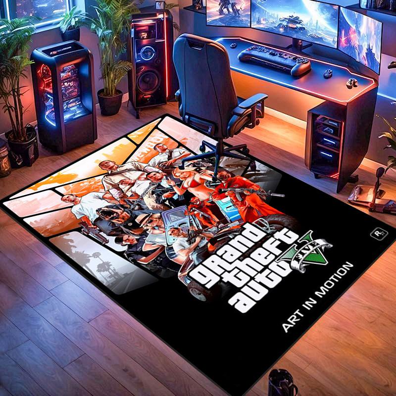 Grand Theft Auto Online: Covor de Aventură cu Octan Ridicat Potrivit pentru toate anotimpurile Decor Acasă Modă Cadouri de Crăciun Artă