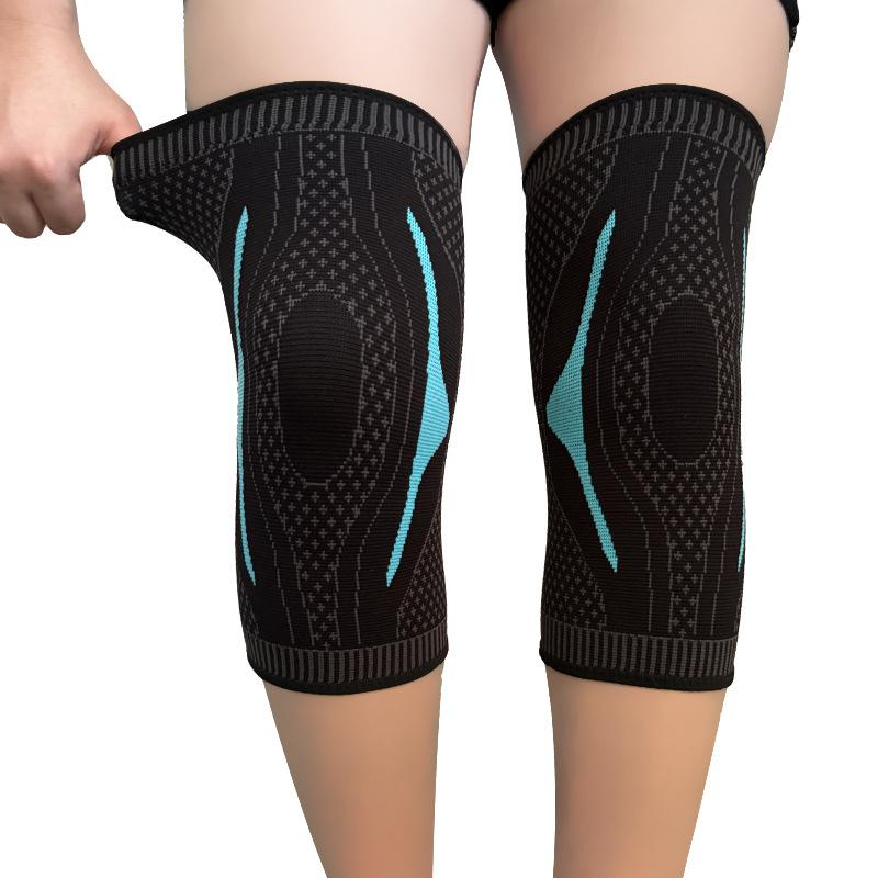 

Sports Knee Pads Knitted Elastic Basketball Outdoor Sports Pressurized Leg Pads Non-slip Breathable Knee Protective Cover S size