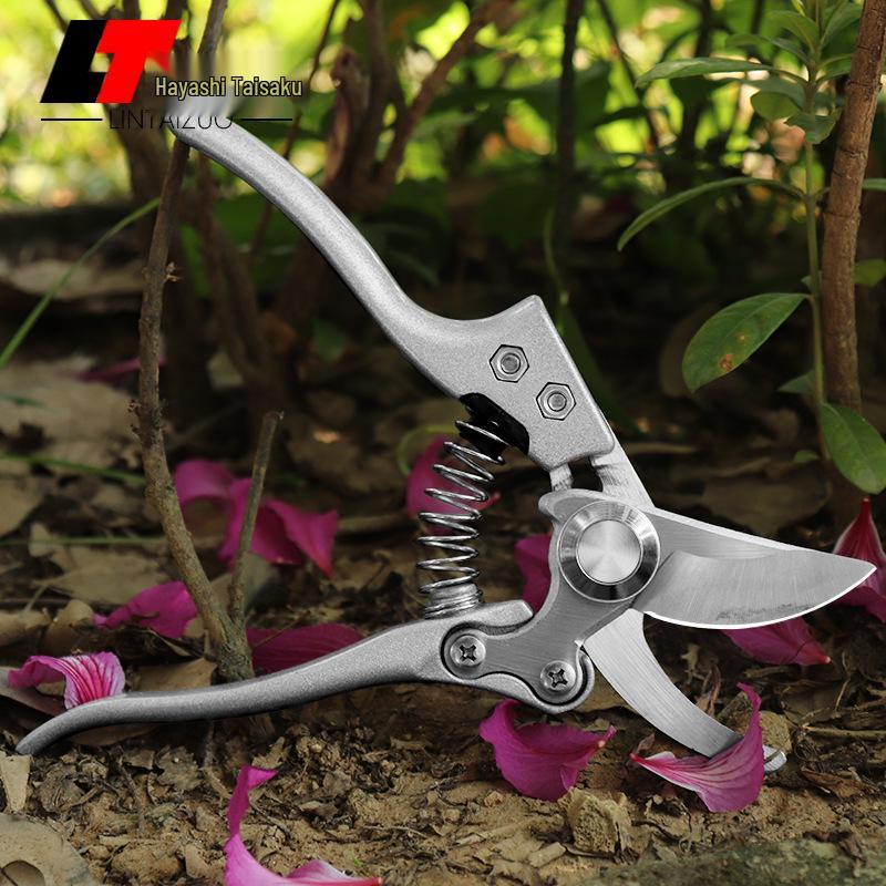 SK5 High Carbon Steel Pruning Shears with Aluminum Alloy Handle for Thick Branch and Fruit Tree Cutting