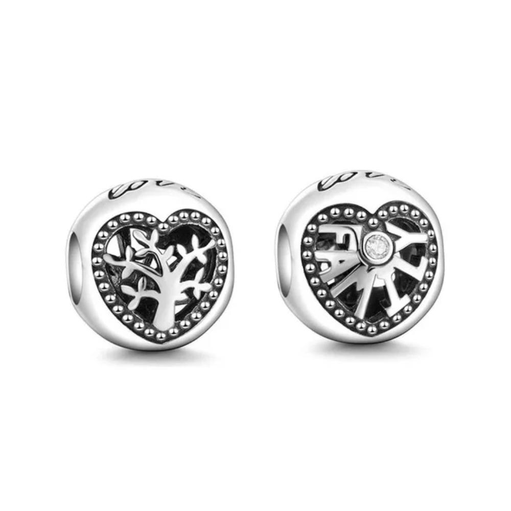 925 Silver Charm Family Tree Sunflower House Pendant DIY Bracelet Jewelry Gift for Women Fashion Trendy