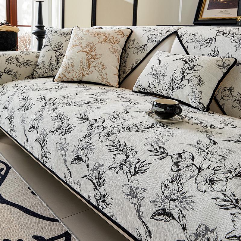 

Mufan Chenier Sofa Cushion Four Seasons Universal New Non-Slip Seat Cushion Premium Printed Sofa Cover Cross-Border 70*70cm