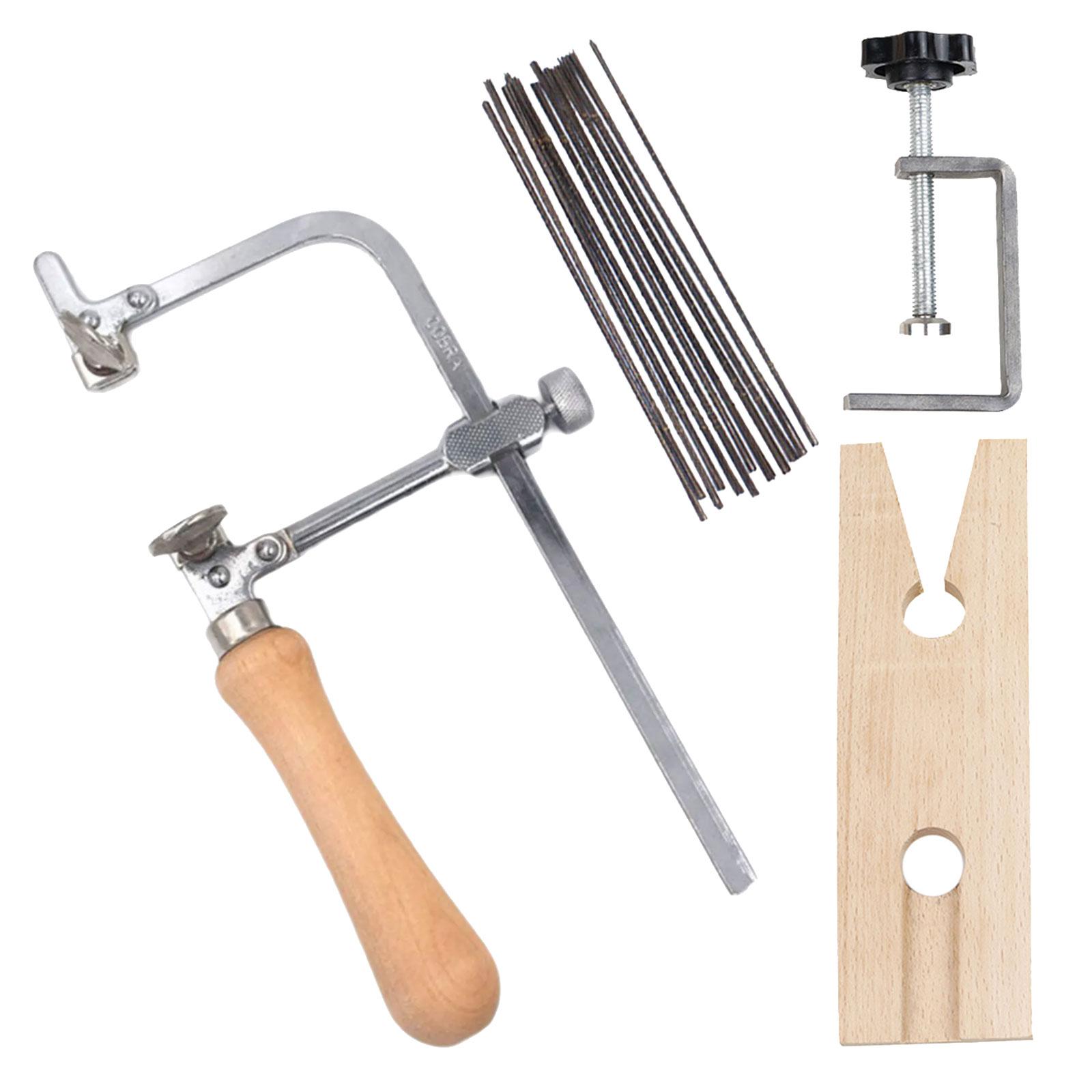 

Набір ювелірної пилки для рукоділля та складного різання з міцними сталевими лезами та зручною дерев яною ручкою 3