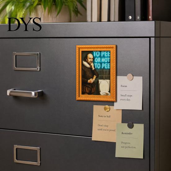 DIY Home Decor Accessories Funny Small Wooden Fridge Magnet Picture Frame, Vintage Oil Painting Pattern Modern Office Storage Magnetic Refrigerator