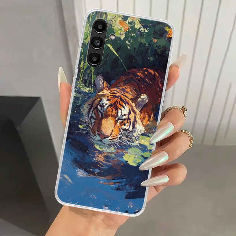 Superior Tiger Pattern Art Phone Case for Samsung Galaxy A17 A16 A37 A26 A36 A57 A56 A15 A25 A35 A55 A14 A24 A34 A54 A13 A23 A33