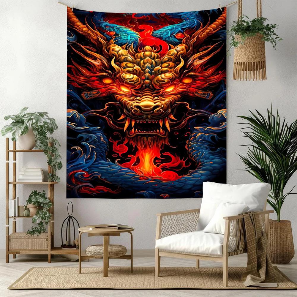 Dragon Wall Decor Tapestry Art For Pet Memorial Birthdaywedding Party Backdrop Family Gift