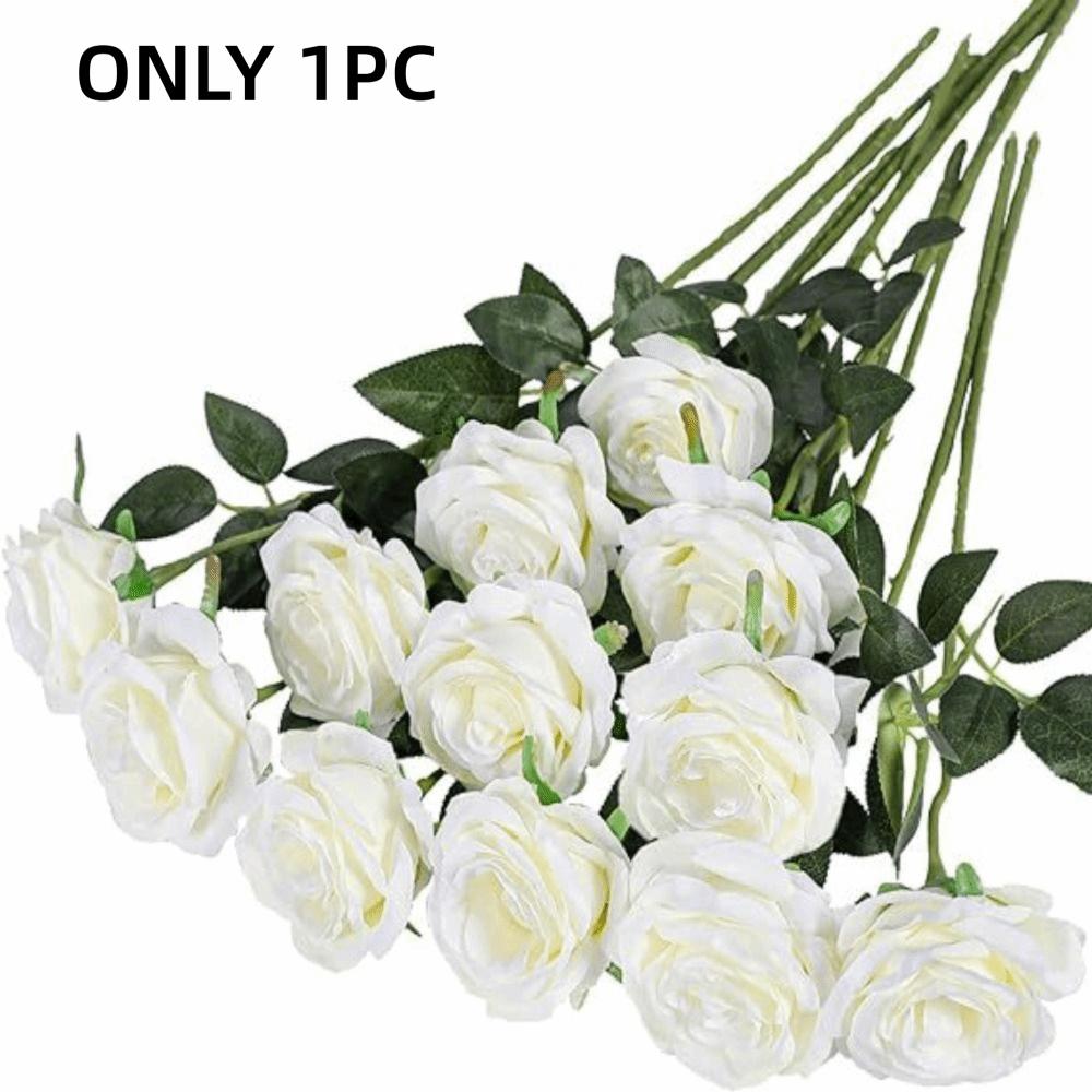 DIY Floral Arrangment Artificial Silk Flowers Fake Roses Bouquet for 1PC Wedding Home Party
