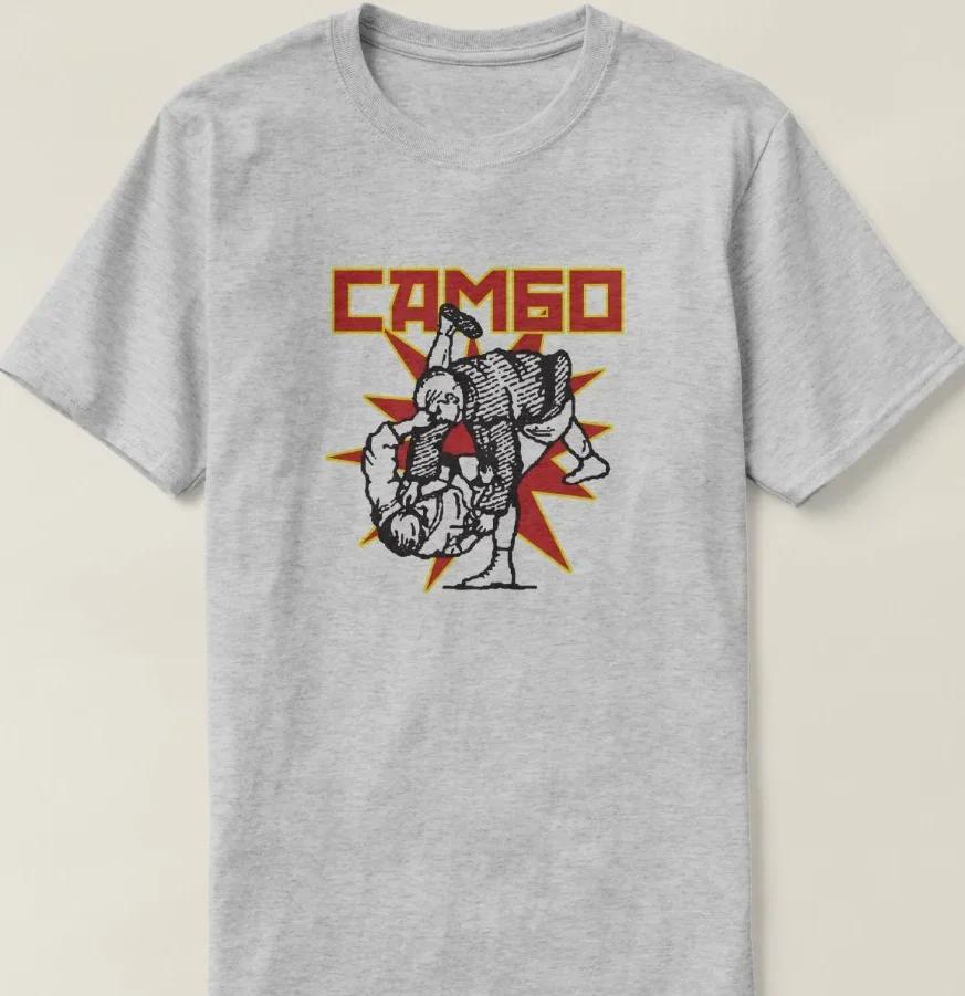 2025 Summer Russian Style Best Fights SAMBO MMA Training T-shirt Loose Top Size Short Sleeve 100% Cotton Casual T-shirt