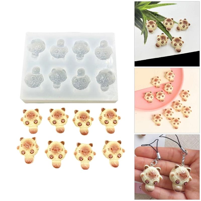 Transparent Silicone Mold Reusable for Epoxy Resin Casting Creating Cats Themed Accessories Making Mould
