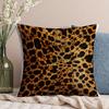 Leopard Print Pillow Cover Brown Black Animal Pattern Decorative Cushion For Living Room Bedroom Sofa Chair