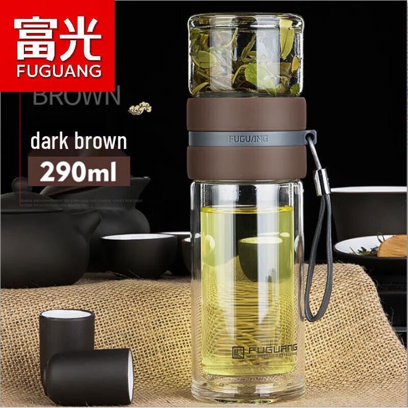 Fuguang Portable Double-Layer Glass Tea Infuser Bottle