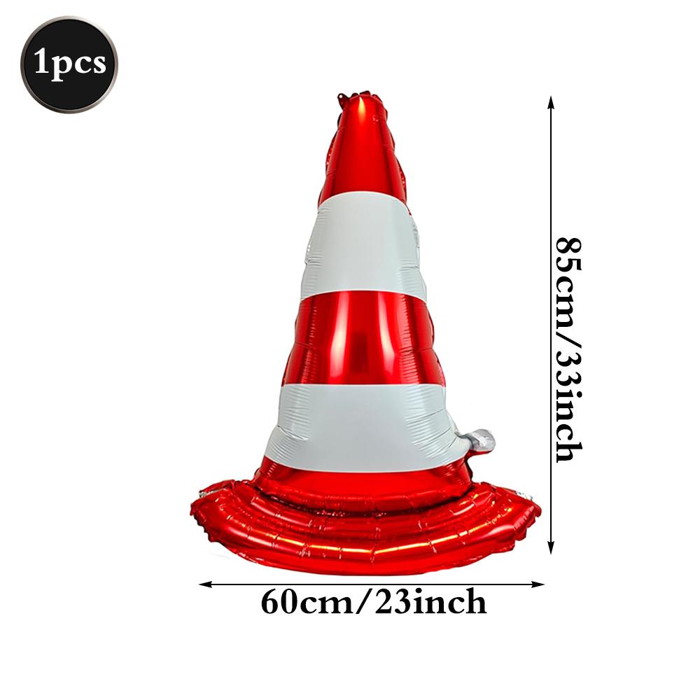 Racing Theme Party Decor Black and White Plaid Wheel Foil Balloon Sport Car Traffic Light Balloon Birthday Racing Party Supplies