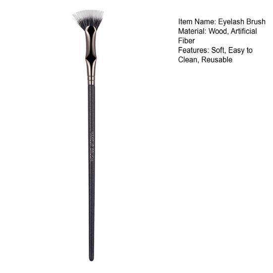 Eyelash Brush No Shedding Easy to Clean Soft Dense Bristles Curling Eyelash Flat Head Folded Fan-shaped Lashes Extension Brush Makeup Tools