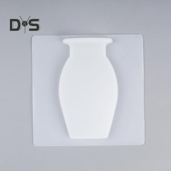 3/6Pcs Wall Mount Silicone Vase Reusable Self-Adhesive Home Office Indoor Refrigerator Window Wall Hanging Plants Flower Vase Sticker Decoration