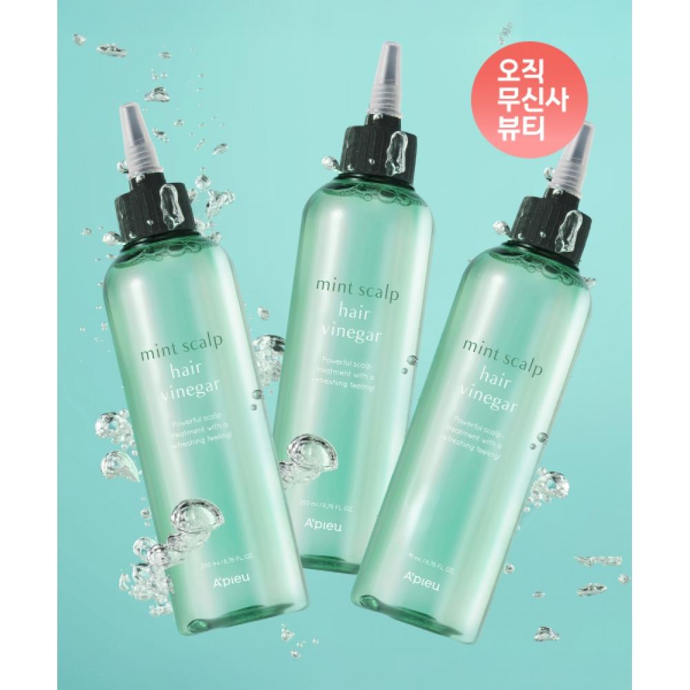 

Apieu [3pcs] Mint Scalp Hair Vinegar 200ml FREE