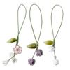 Flowers Strap Keychain Pendant Car Keyring Hanging Ornament Tulip Phone-Charms for Handbag Purses Bag Wallet-Decorations