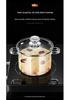 Jidu High-Temperature Resistant Borosilicate Glass Soup and Stew Pot for Gas Flame Cooking