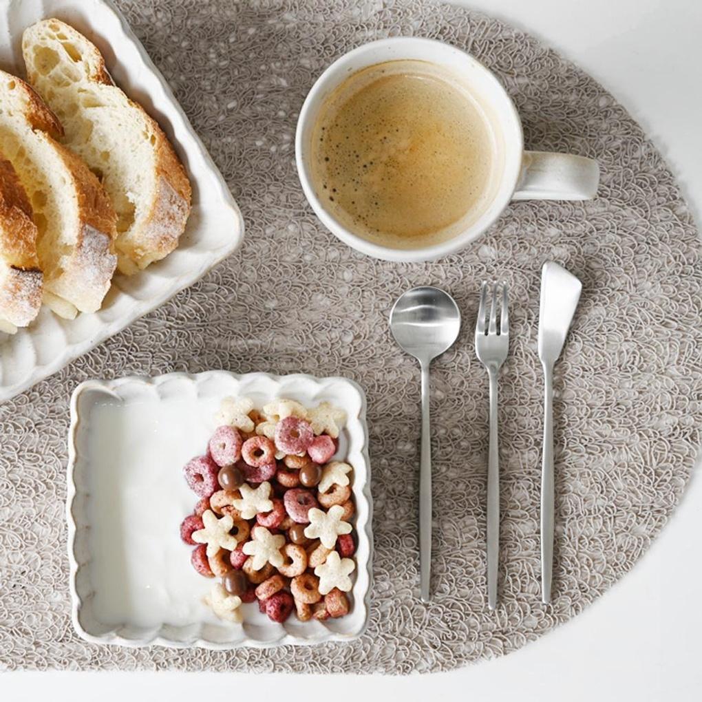 Avella Matt Edelstahl Teelöffel Silber