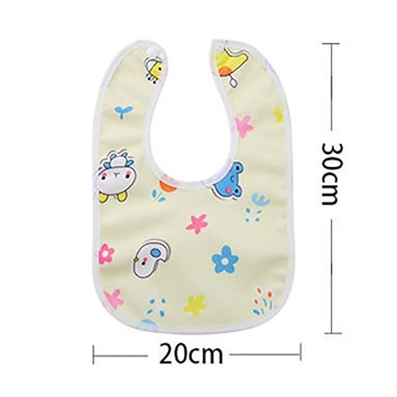 2/5Pcs Baby Cartoon Snap Waterproof Bib Super Soft Baby Bib Newborn Crystal Velvet Saliva Towel