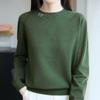 Navava Women Ribbon Point Round Neck Long Sleeve Knit Tee Nk3192