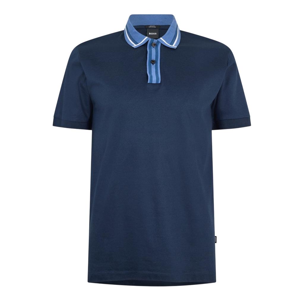 Boss Mens Contrast Detail Short-Sleeved Polo Shirt