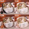 Portable Large Capacity Makeup Bag With Waterproof Pu Material For Women And Men