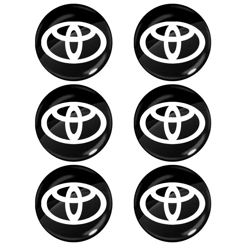 2/4/6Pcs Car Door Lock Keyhole Sticker Emblem Car Protective Sticker For Toyota TRD Racing Supra Corolla Parts Sport Yaris Grmn